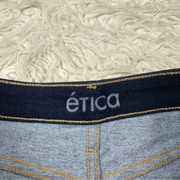 ÉTICA Lucy Cutoff Denim Jean Mini Skirt - Picture 6 of 8